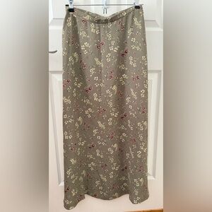 Vintage Jones New York Floral Maxi Skirt Size 8